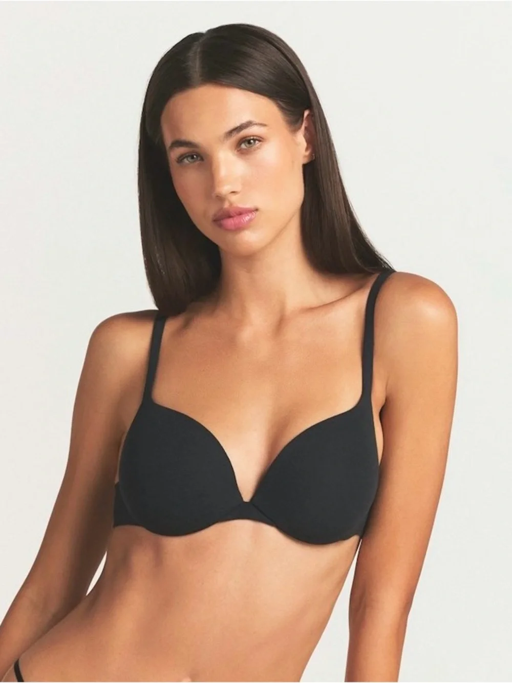NWT SKIMS Everyday Cotton Ultimate Teardrop Push-Up Bra | Onyx MSRP $64 CURRENT - Picture 3 of 5